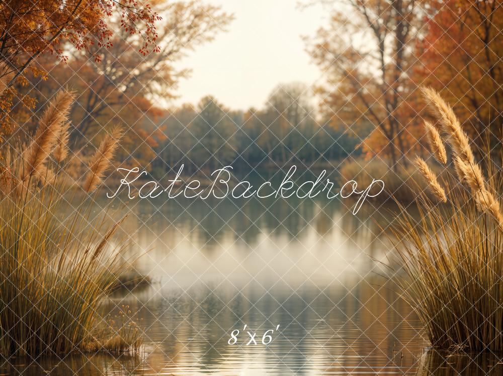 Kate Autumn Lake Reed Forest Backdrop Designed by Emetselch