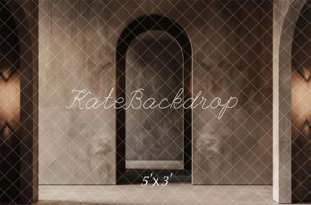 Gray Stone Archway Interior Foto Achtergrond Designed by Mini MakeBelieve