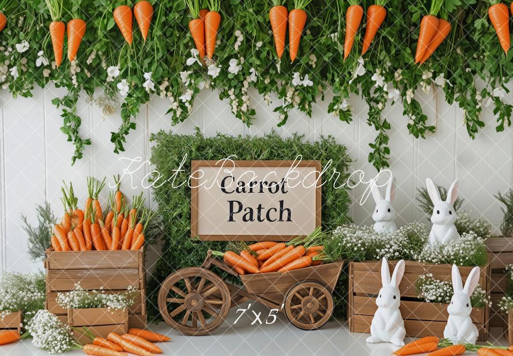 Kate Easter Carrot Patch Bunny Backdrop Designed by Patty Roberts