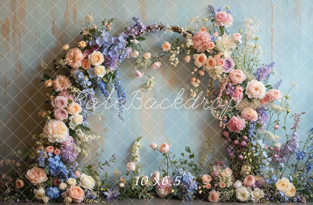 Arco Floral de Primavera Pastel Fondo