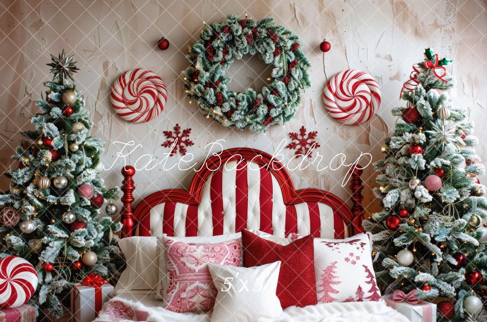 Kate Christmas Headboard Candy Cane Tree Backdrop Designed by Patty Roberts