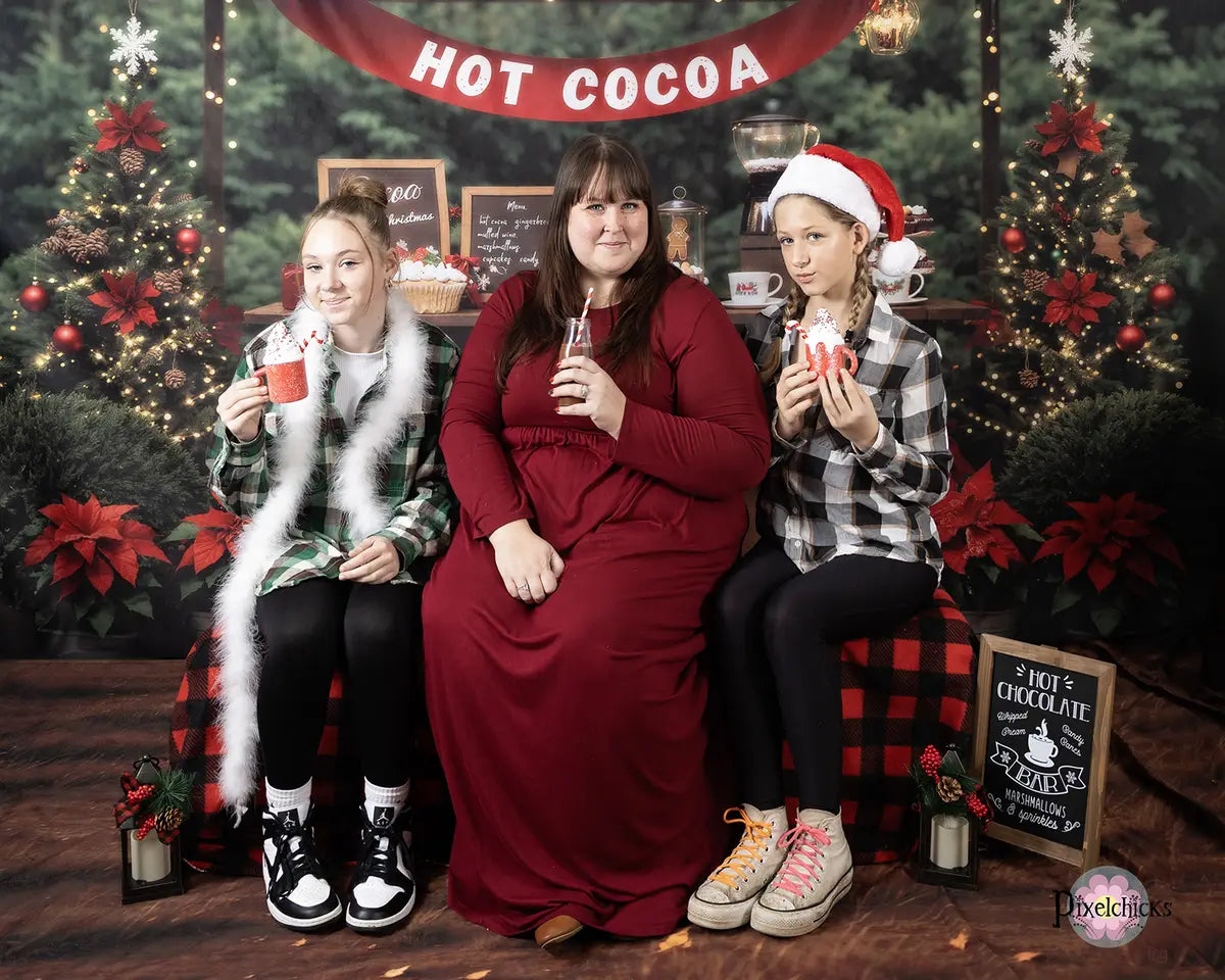 Kate Christmas Garden Hot Cocoa Booth Backdrop Designed by Emetselch