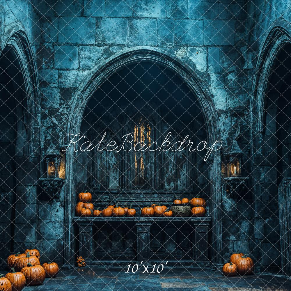 Halloween Gothic Arch Wall Foto Achtergrond Designed by Emetselch