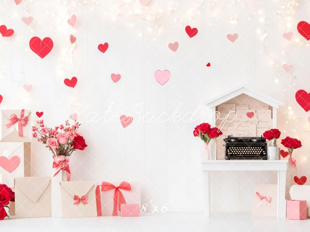 Kate Valentine Vintage Typewriter Heart Backdrop Designed by Patty Roberts