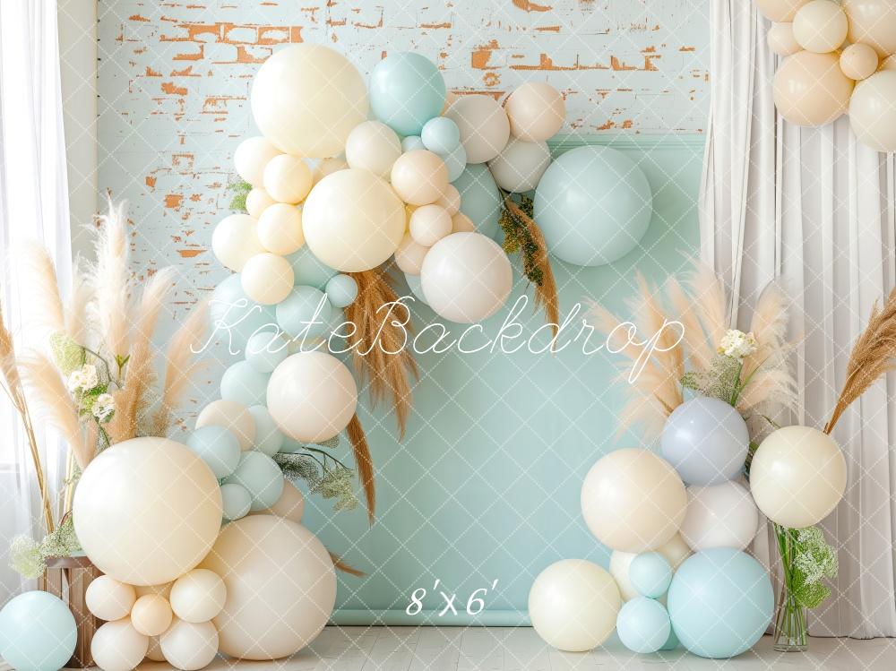 TEST Boho Pastel Blue Foto Achtergrond Designed by Patty Roberts