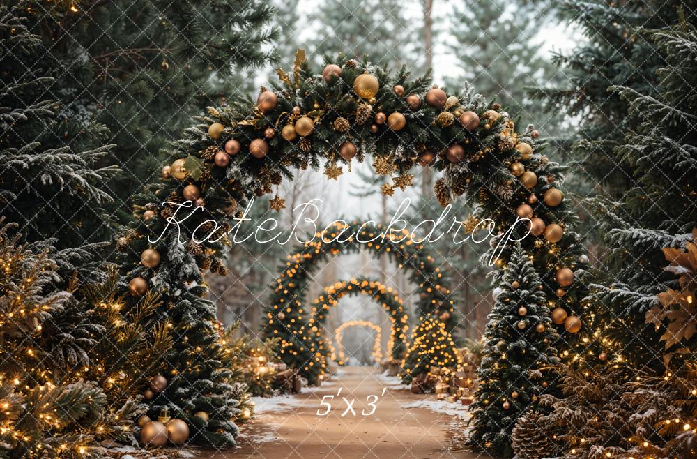 Fondo de Bosque de Arco del Árbol de Navidad Diseñado por Emetselch