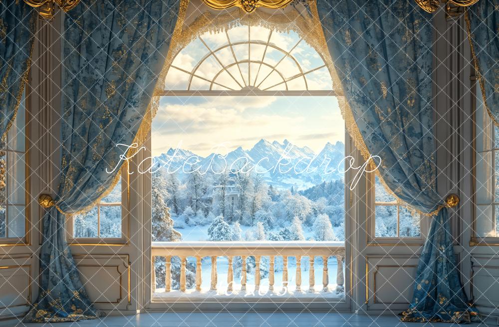 Winter Palace Arch Door Curtains Foto Achtergrond Designed by Emetselch