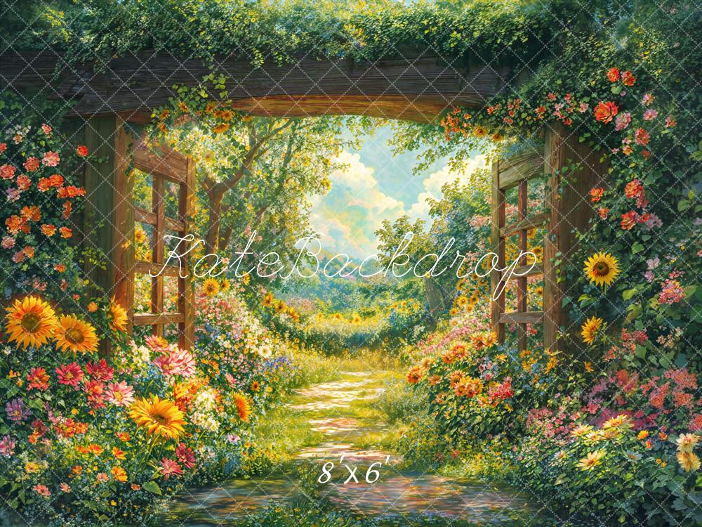 Kate Spring Garden Floral Arch Path Backdrop Designed by Emetselch