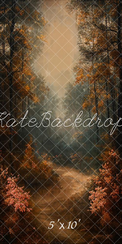 Kate Dark Maple Forest Road Backdrop Designed by GQ