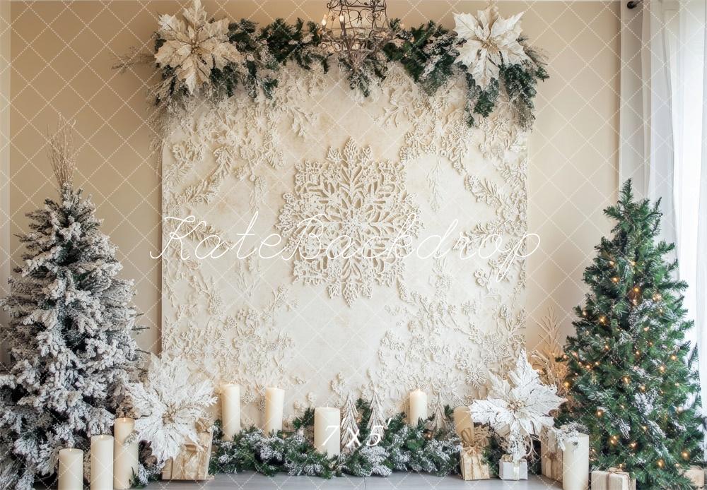 Kate Christmas Tree Snowflake Crochet Tapestry Backdrop Designed by Lidia Redekopp