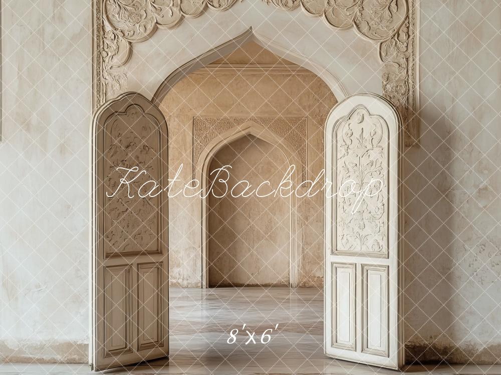 TEST Kate Retro Elegant Archway Beige Backdrop Designed by Mini MakeBelieve