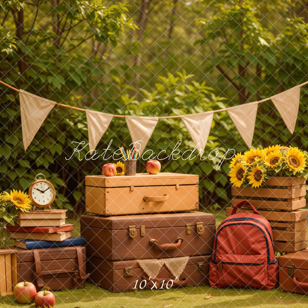 Kate Back to School/Graduation Outdoor Sunflower Globe Backdrop Designed by Emetselch