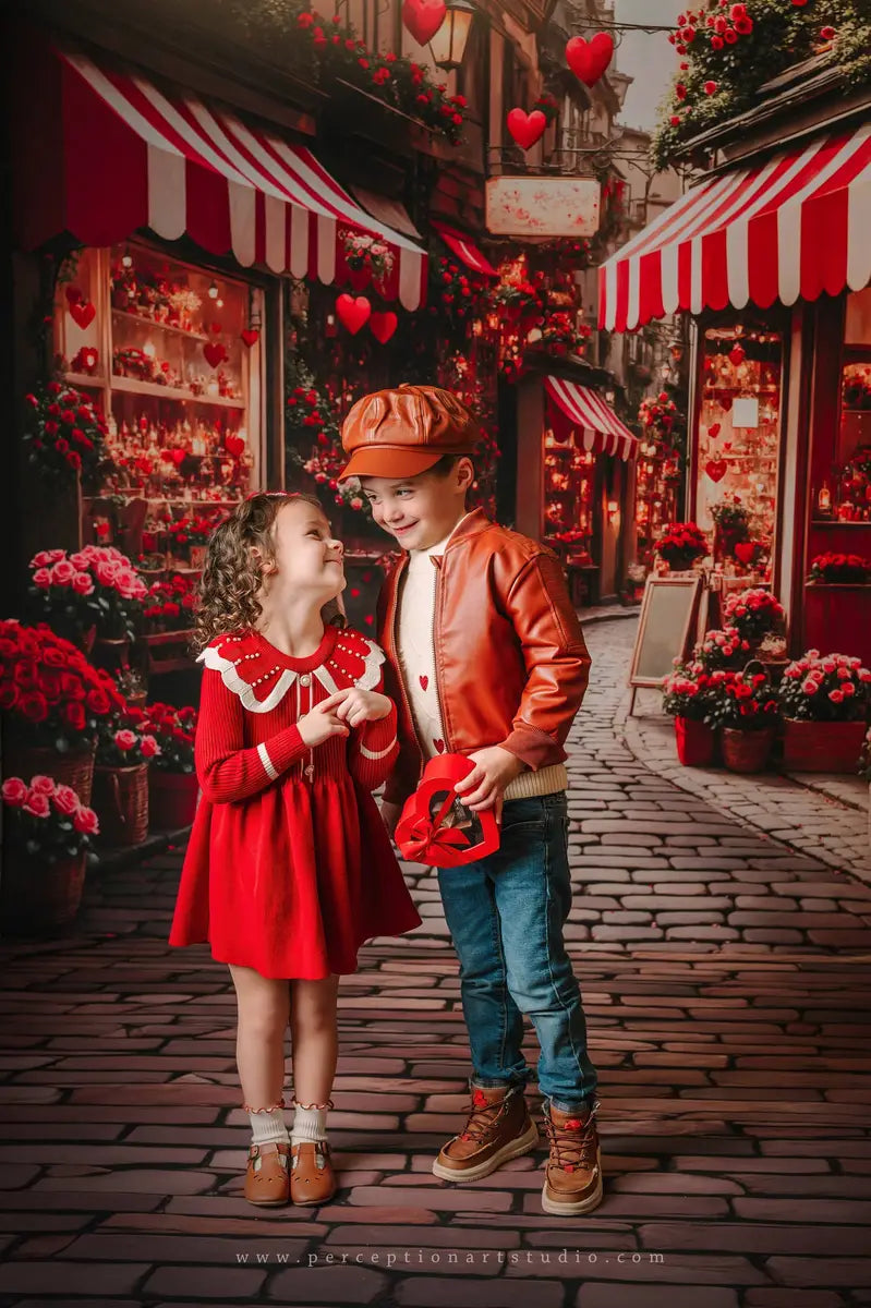  Fondo de tienda de flores del Día de San Valentín  Diseñado por Emetselch