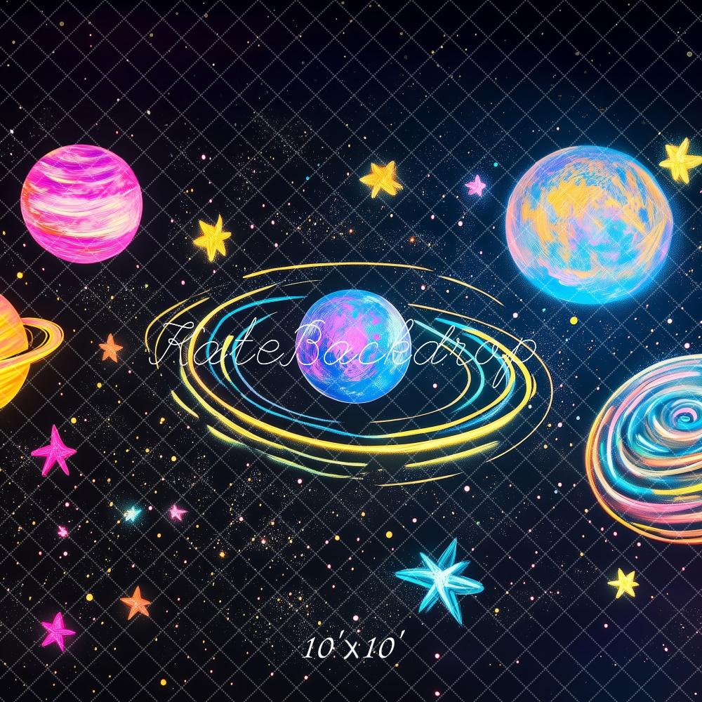 TEST Kate Colorful Outer Space Planets Backdrop Designed by Patty Roberts