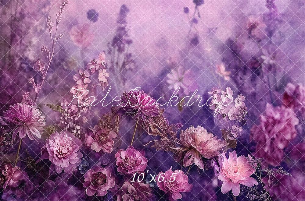 Kate Fine Art Purple Floral Backdrop Designed by Kerry Anderson