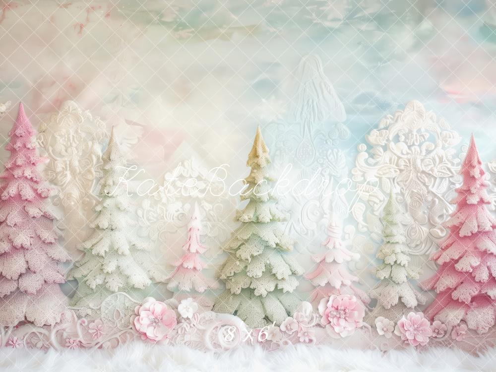 Winter Pastel Wonderland Foto Achtergrond Designed by Patty Roberts