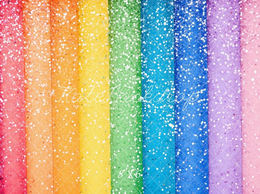 Kate Rainbow Glitter Gradient Backdrop Designed by Patty Roberts