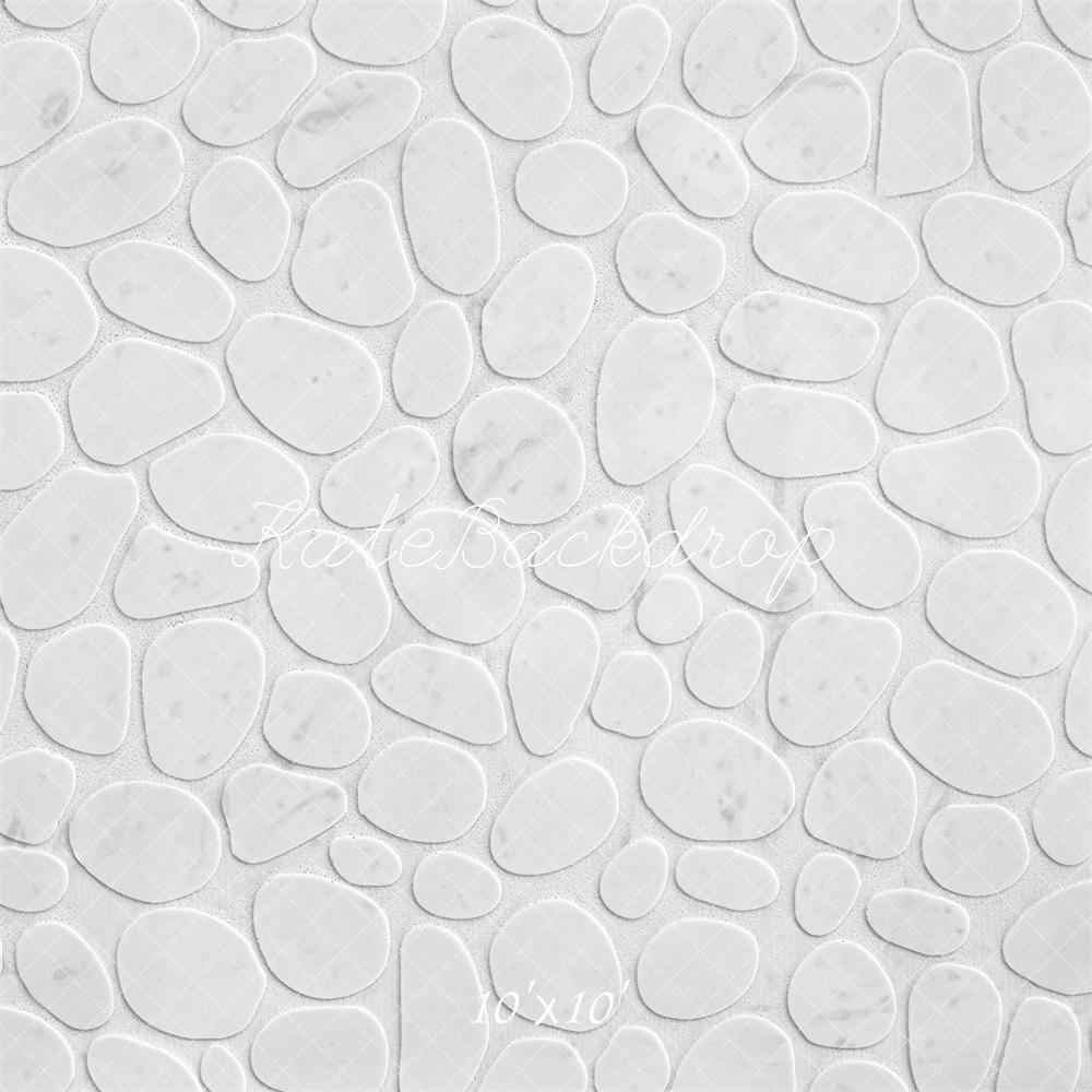 Kate White Pebble Stone Backdrop Designed by Mini MakeBelieve