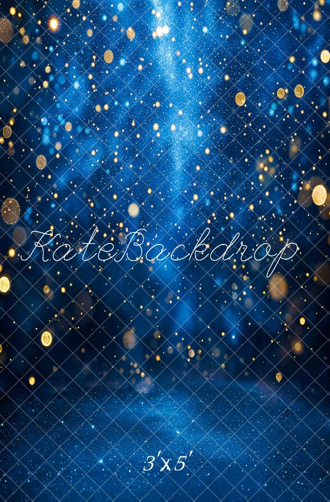 Kate Blue Bokeh Glitter Backdrop Designed by Emetselch