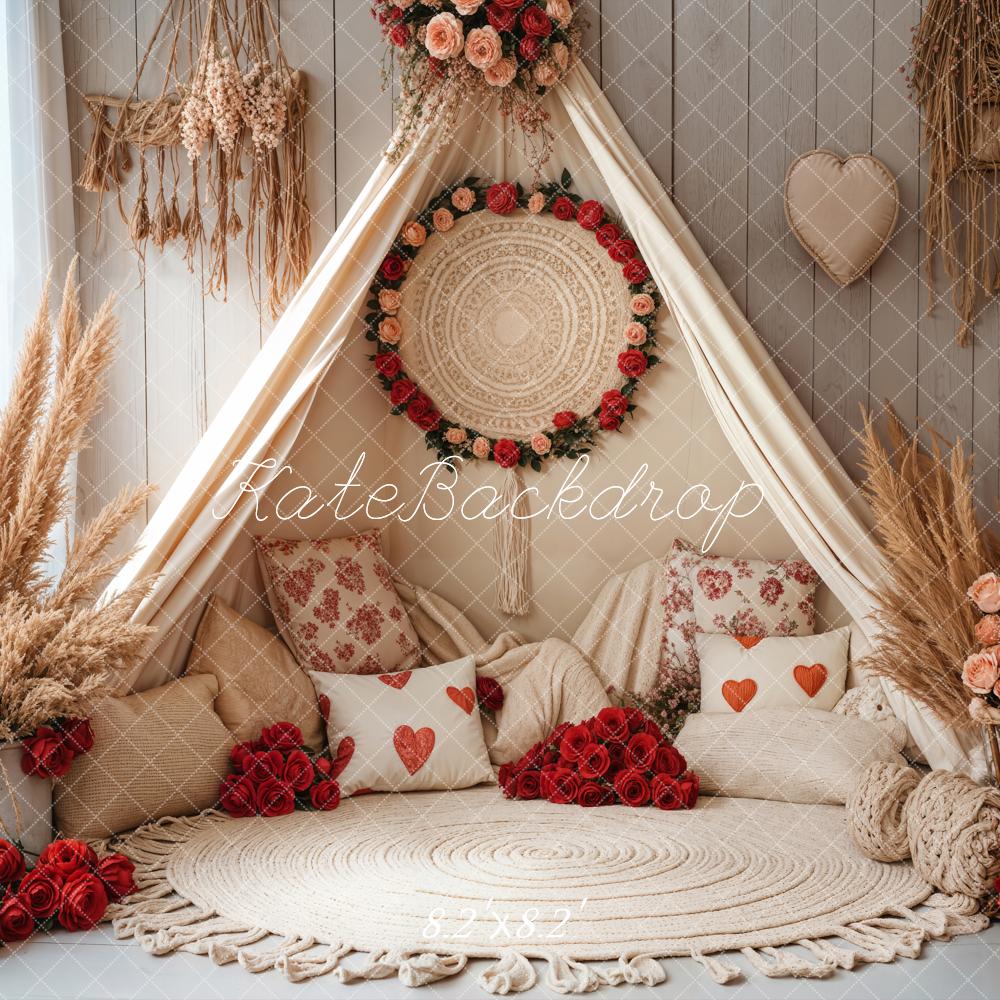 Kate Spring Boho Romantic Floral Tent Backdrop Designed by Emetselch