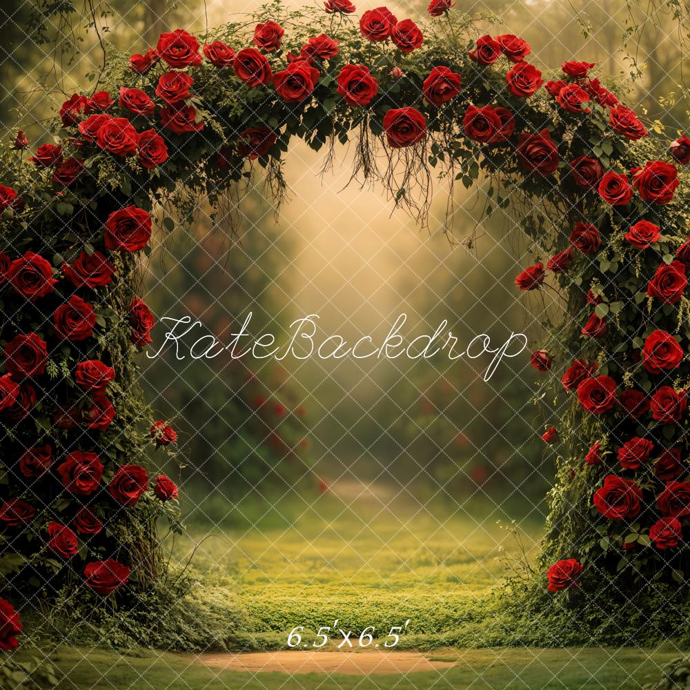 Kate Valentine Rose Arch Garden Backdrop Designed by Emetselch