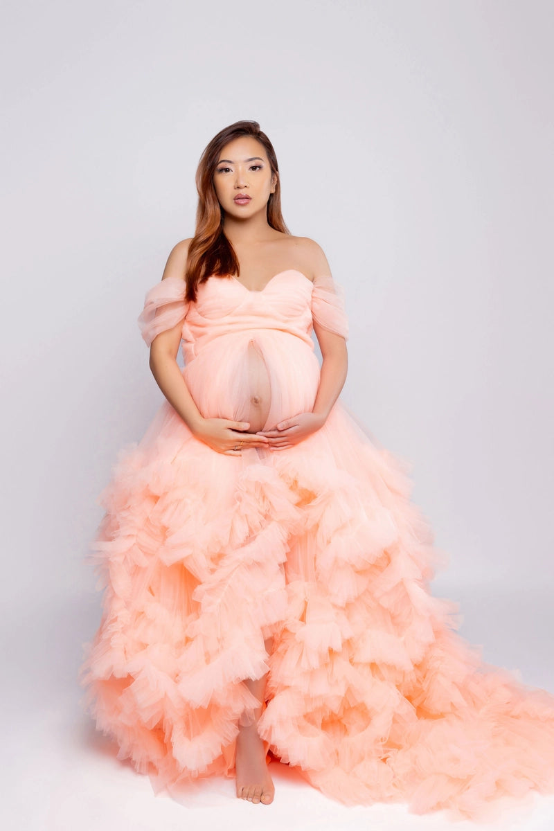Off the Shoulder Maternity Dress | Lace Maternity Dress