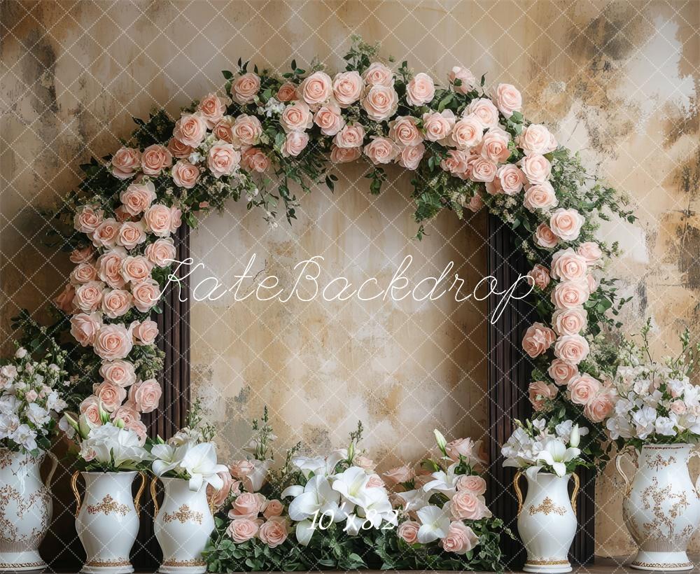 Kate Valentine Flower Arch Wedding Backdrop Designed by Mini MakeBelieve