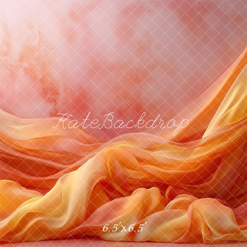 Kate Elegant Bright Orange Curtains Backdrop Designed by Mini MakeBelieve