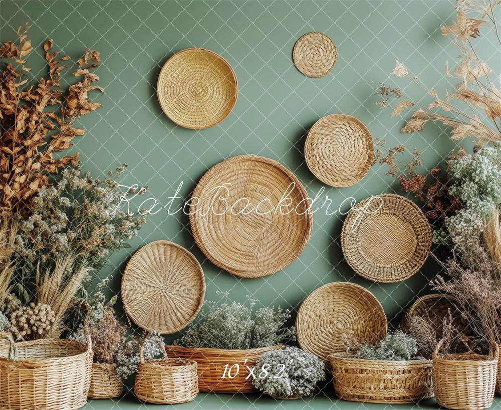 Kate Boho Basket Wall Greenery Backdrop Designed by Patty Roberts