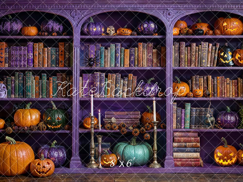 Sfondo per libreria viola magica di Halloween Designed by Emetselch