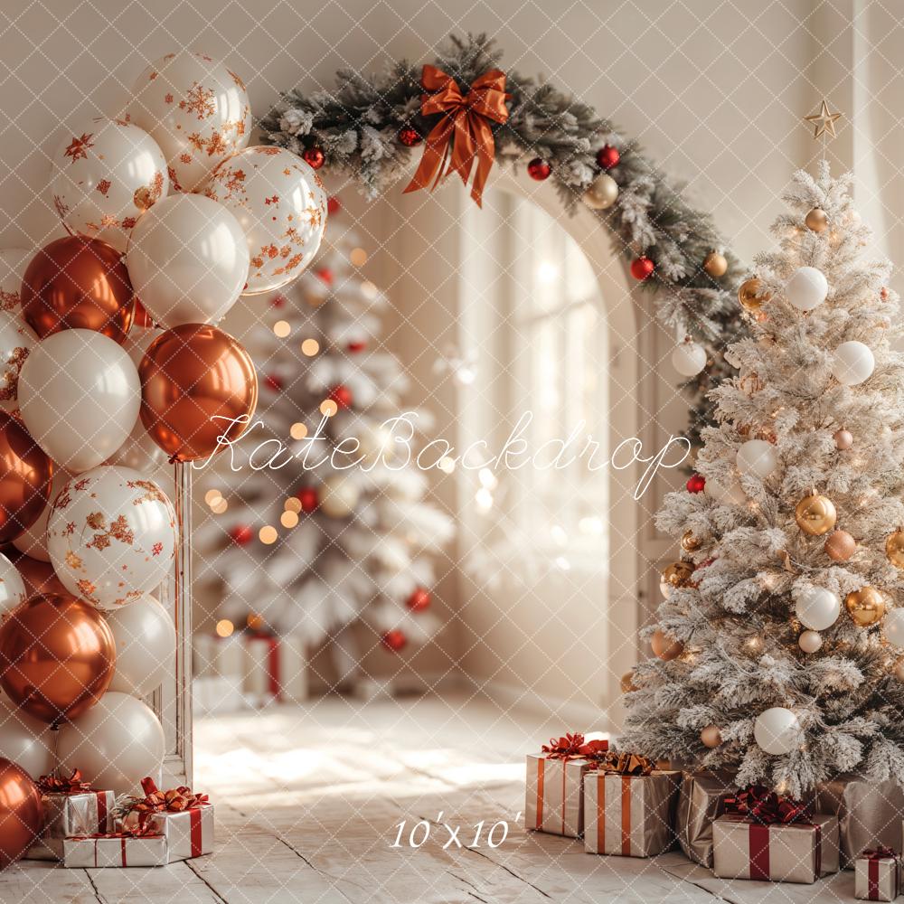 Fondo de Arco de Globos de Árbol de Navidad Diseñado por Emetselch