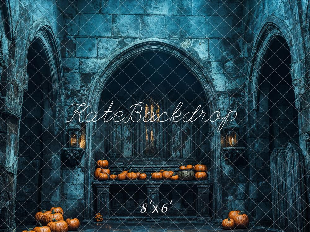 Halloween Gothic Arch Wall Foto Achtergrond Designed by Emetselch