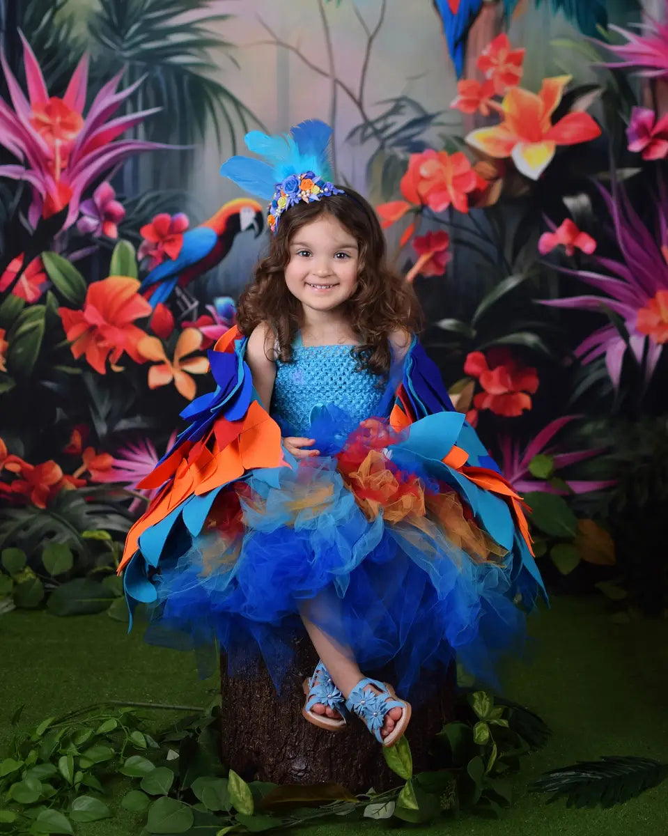 Kate Tropical Jungle Backdrop Designed by Happy Squirrel Design