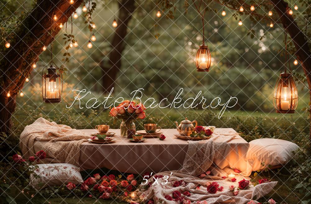 Kate Spring Romantic Garden Picnic Backdrop Designed by Emetselch