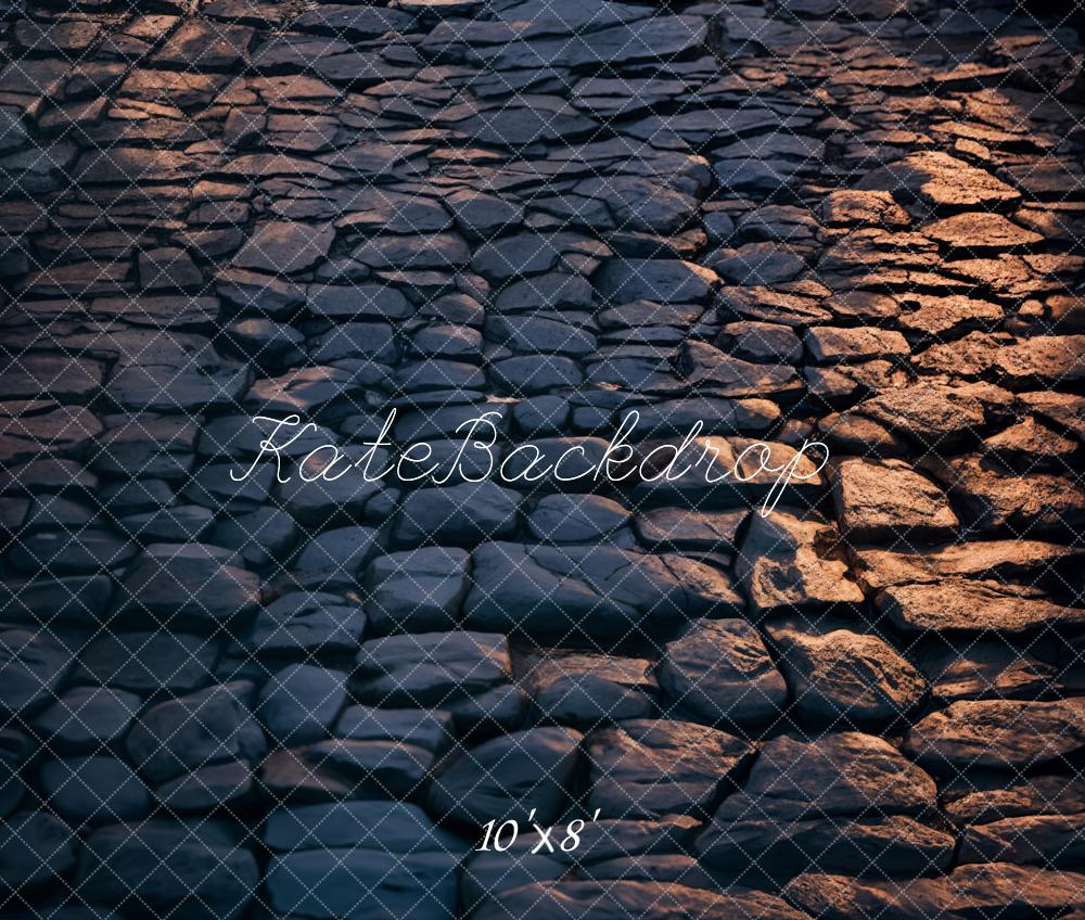 Kate Night Cobblestone Path Floor Backdrop Designed by Emetselch