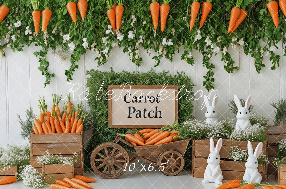 TEST Kate Easter Carrot Patch Bunny Backdrop Designed by Patty Roberts