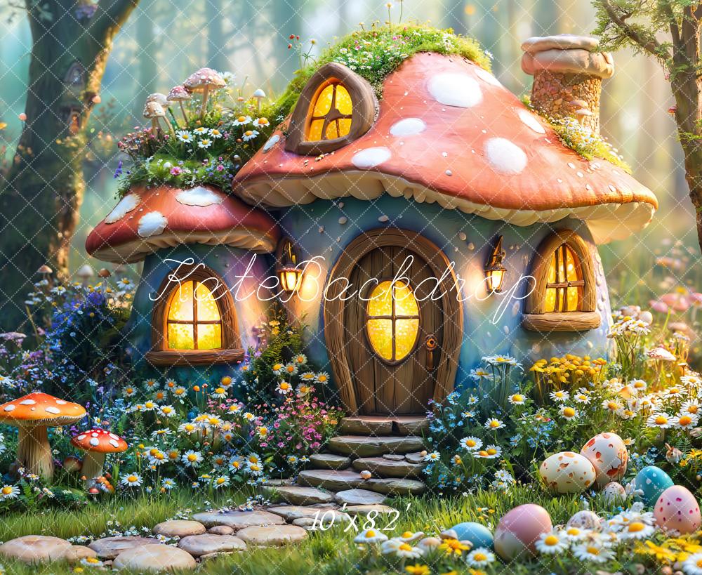 TEST Kate Easter Fairy Mushroom House Forest Backdrop Designed by Emetselch