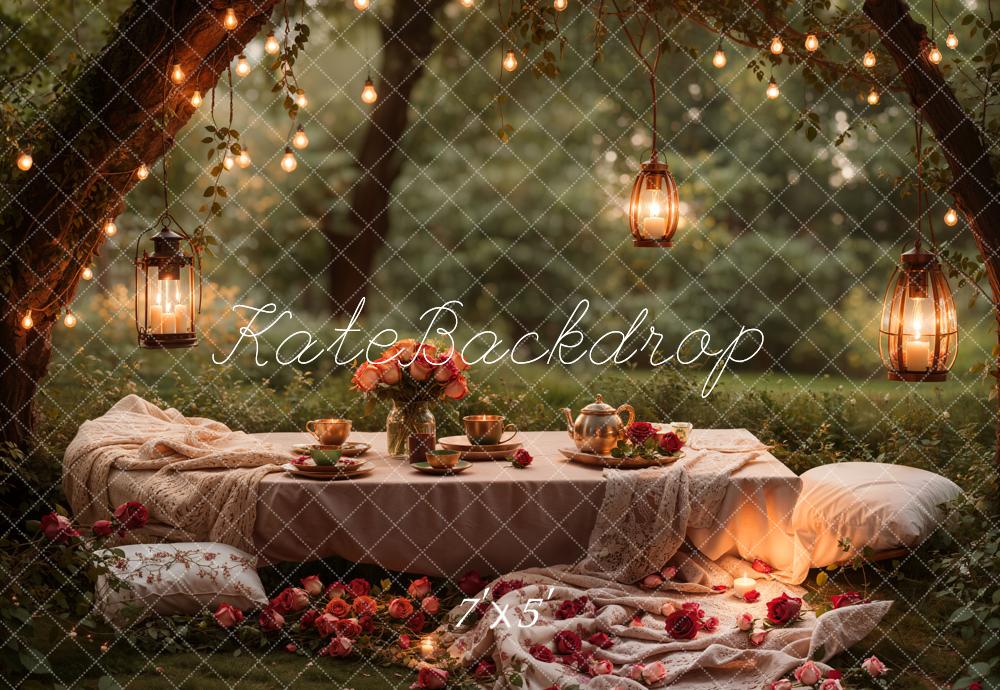 Kate Spring Romantic Garden Picnic Backdrop Designed by Emetselch