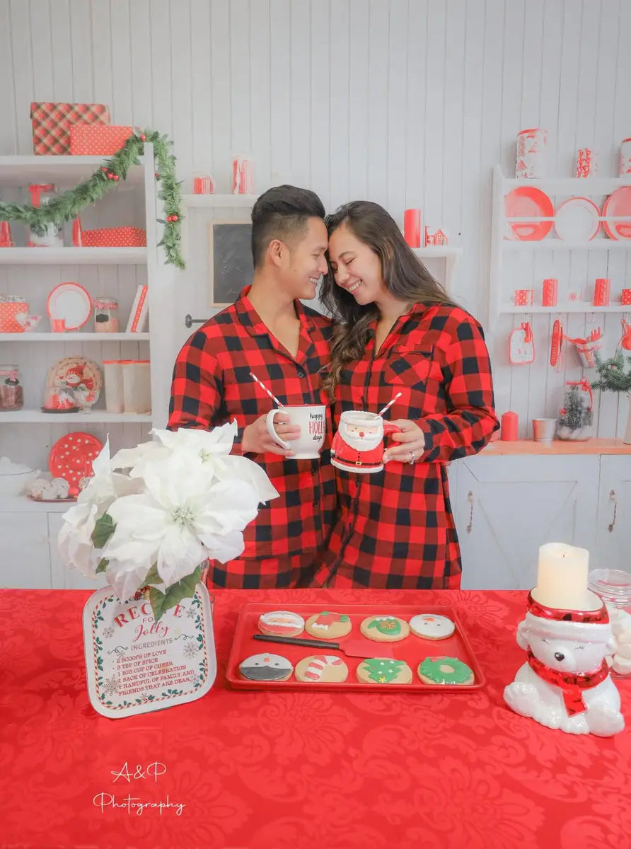 Kate Christmas Kitchen Backdrop White Wall for Photography