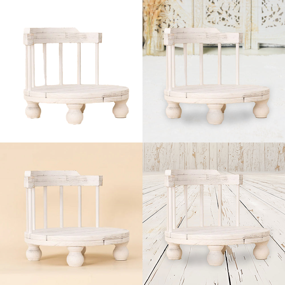 Kate Vintage White Wooden Chair Photography Props for Newborn