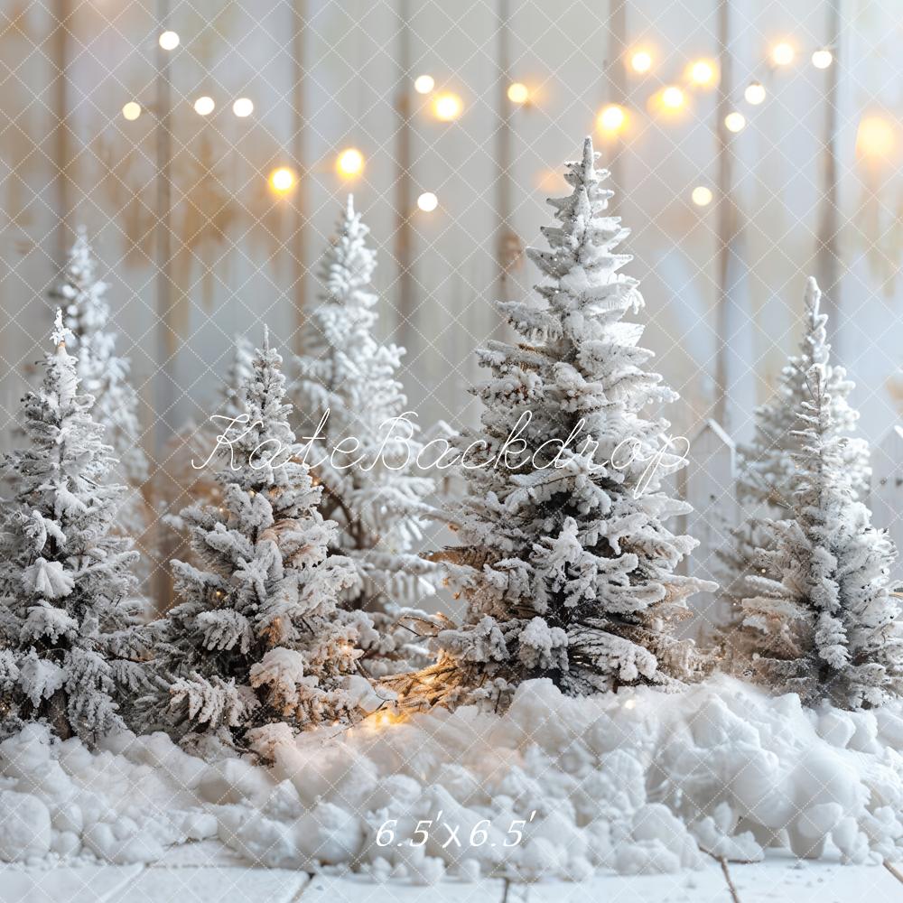 Kate Christmas Tree White Snow Backdrop Designed by Emetselch