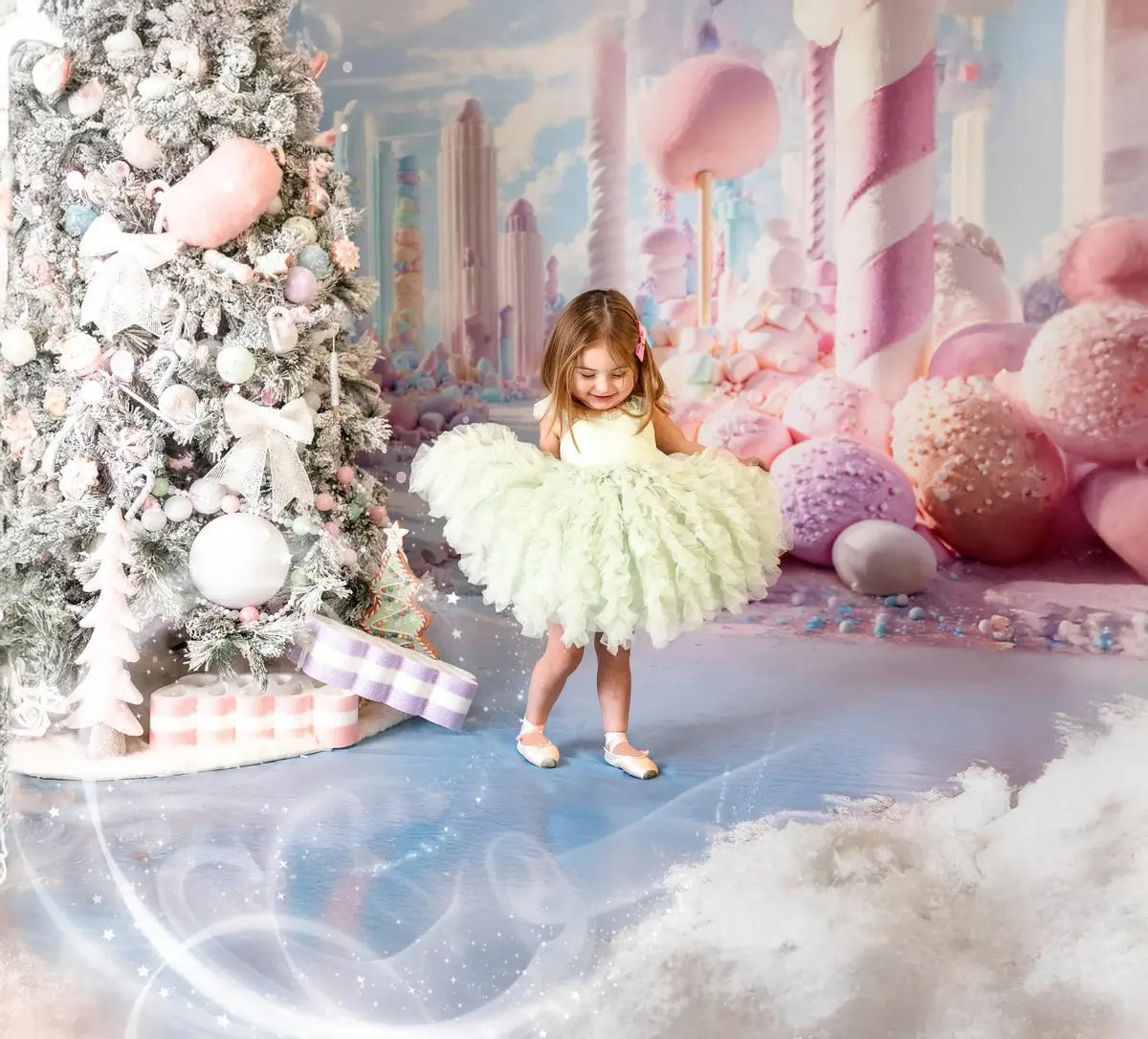 Kate Fantasy Candyland Pastel Lollipop Backdrop Designed by Emetselch