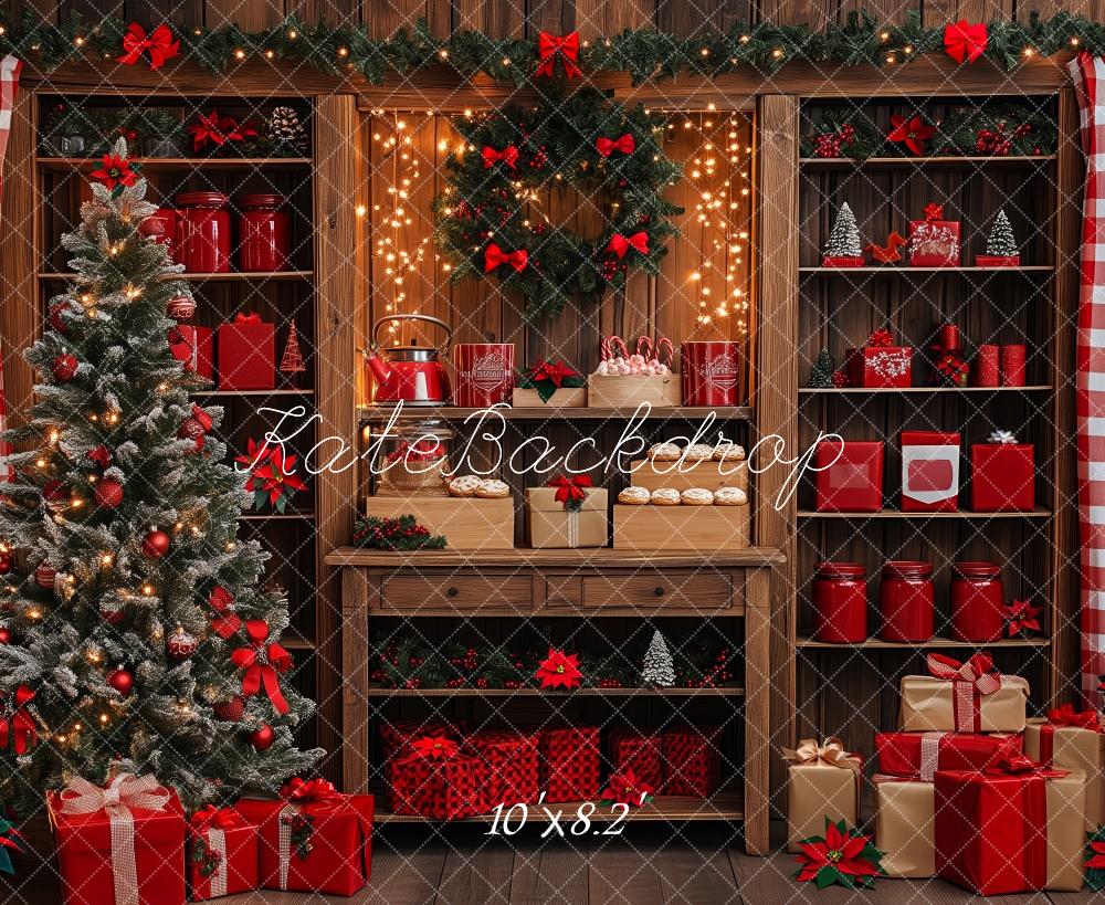 Kate Christmas Tree Gift Cabinet Backdrop Designed by Patty Roberts