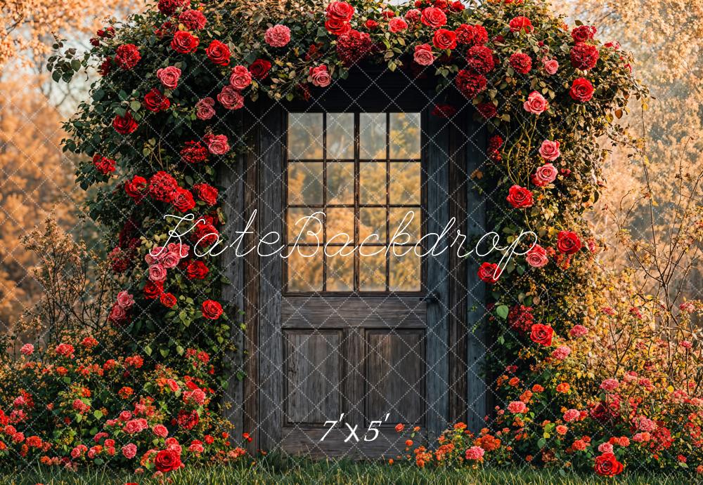 Kate Flower Arch Door Roses Backdrop Designed by Emetselch