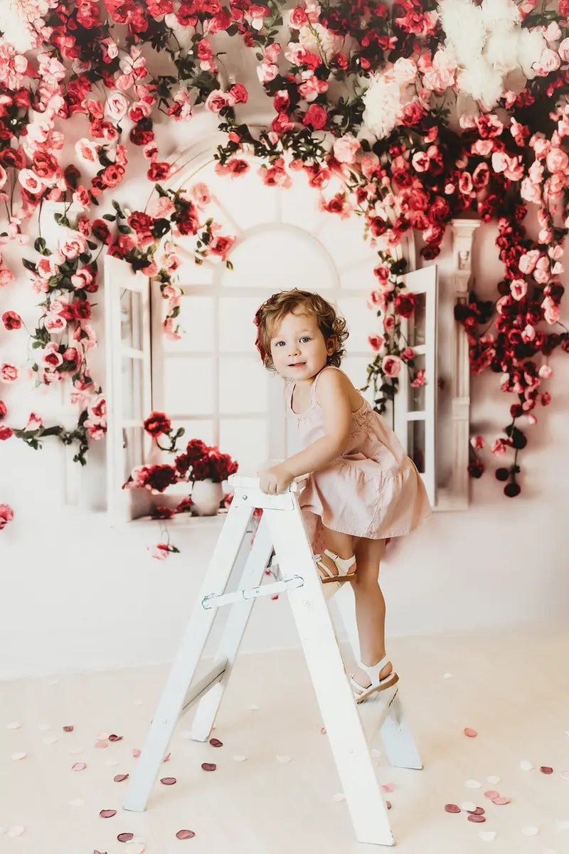 Kate Valentine's Day Spring Floral Wall Backdrop Designed by Emetselch