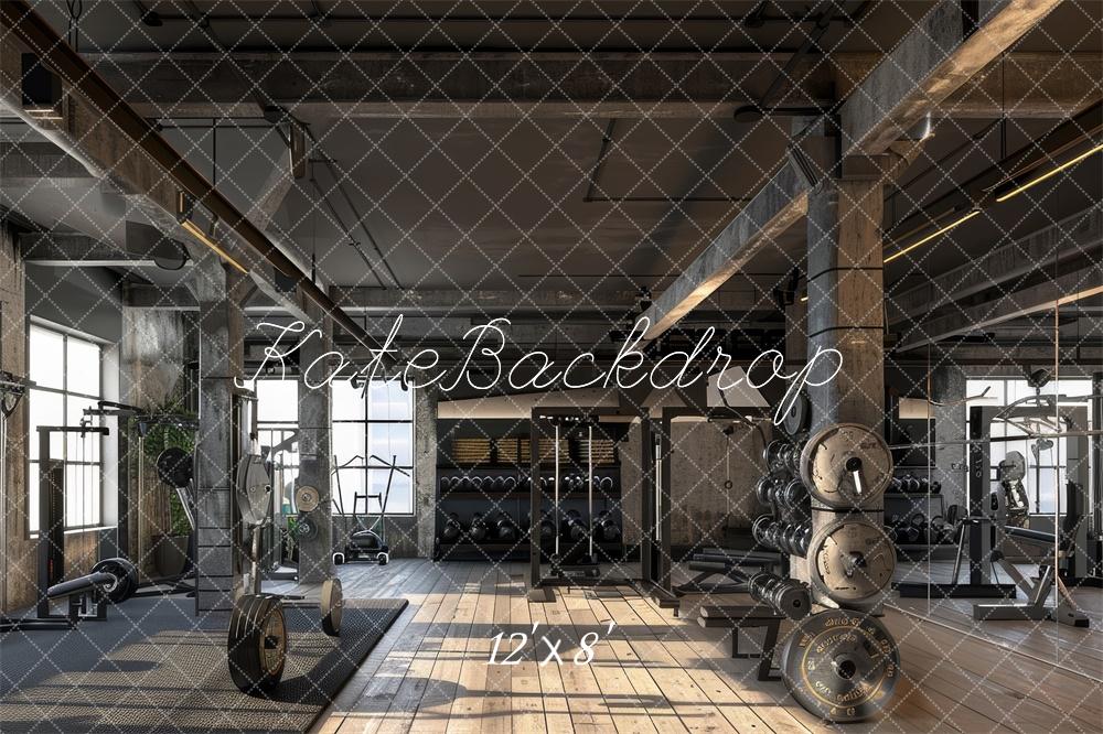 Kate Industrial Gym Fitness Interior Backdrop Designed by Lidia Redekopp