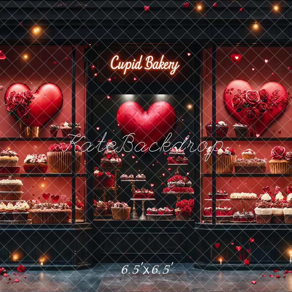 Kate Valentine's Day Bakery Heart Cake Backdrop Designed by Emetselch