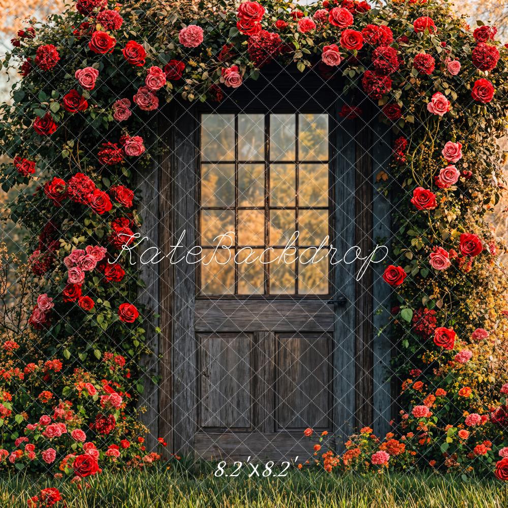 Kate Flower Arch Door Roses Backdrop Designed by Emetselch