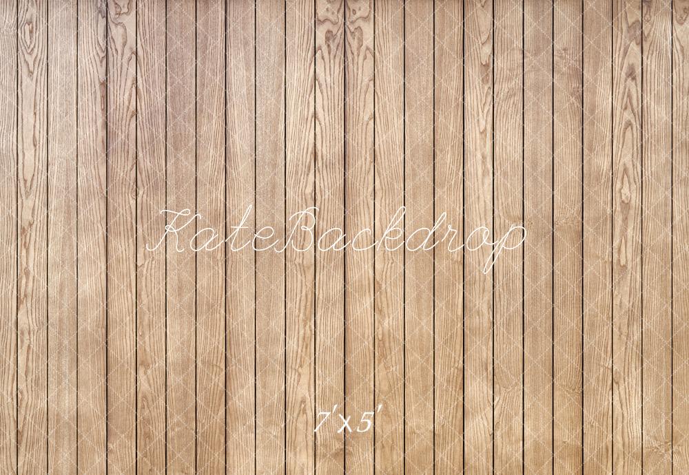 Kate Rustic Brown Wooden Plank Floor Backdrop Designed by Kate Image