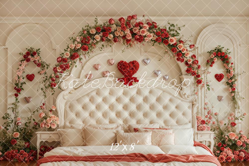 Kate Valentine Headboard Floral Arch Backdrop Designed by Emetselch